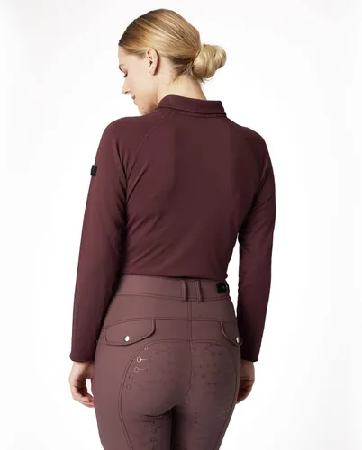 Vista 5 de HORZE Tiana Equestrian - Polo de entrenamiento de manga larga con malla para mujer