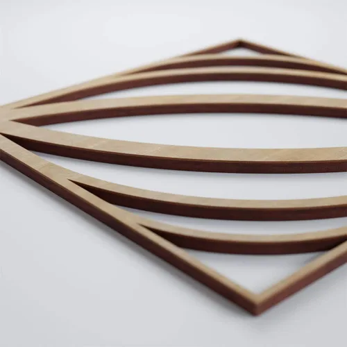 Vista 4 de 7 3/8"W X 7 3/8"H Extra Pequeña Otis Decorativos Paneles De Pared De Madera De Calado, Hickory