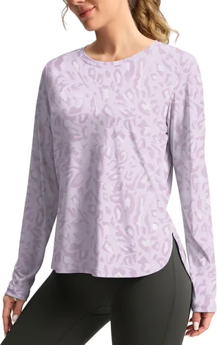 Vista 12 de Camisetas de sol para mujer, con protección ultravioleta FPU 50+, manga larga, ligera, de secado rápido, para entrenamiento, senderismo, para mujer