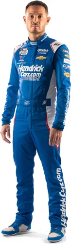 Vista 8 de Chase Elliott - Recorte de cartón de tamaño real Soporte oficial de NASCAR de 75.5 pulgadas Suministros para fiestas de carreras, decoración