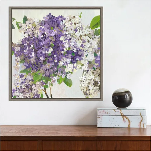 Vista 6 de Amanti Art Lienzo enmarcado para pared, 16 x 16 pulgadas, hortensia de verano morado II de Asia Jensen, lienzo enmarcado para pared, obras de arte