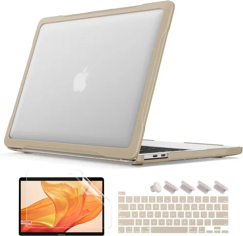 Vista 12 de Batianda Funda 4 en 1 Ultimate para MacBook Pro de 13 pulgadas 2022 2020 modelo A2338 M2 M1 Chip A2251 – Carcasa de armadura resistente translúcida