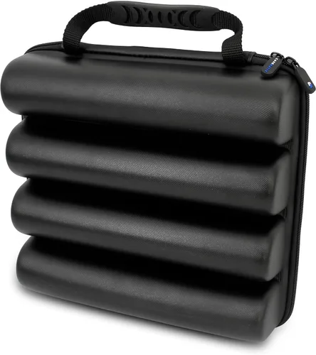 Vista 6 de CASEMATIX Sennheiser, Shure y más - Funda de micrófono inalámbrico compatible con cuatro micrófonos inalámbricos de hasta 10.75 pulgadas
