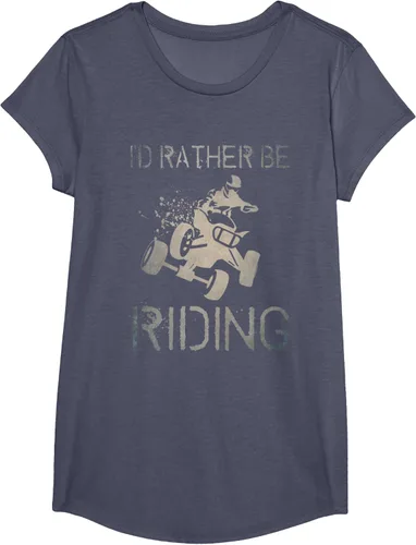 Vista 20 de Camiseta gráfica I'd Rather Be Riding ATV Quad Racing Rider de 4 ruedas, Negro