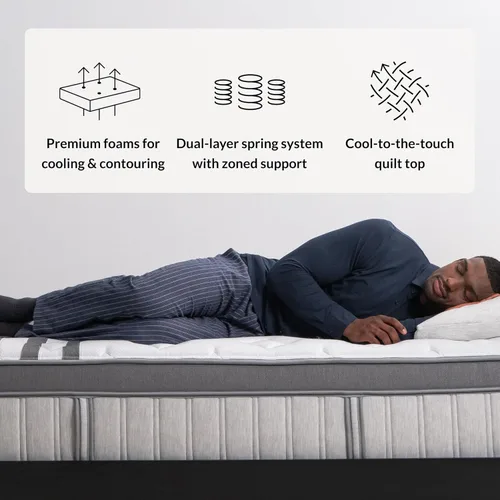 Vista 3 de Leesa Legend Chill - Colchón de 13.5 pulgadas, tamaño individual, espuma certificada CertiPUR-US, con funda de colchón de algodón orgánico, prueba