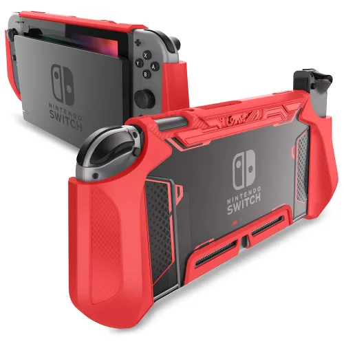 Vista 9 de Mumba Dockable Case Compatible for Nintendo Switch (2017 Realease), [Blade Series] TPU Grip Protective Cover Case with Ergonomic Design and Comfort