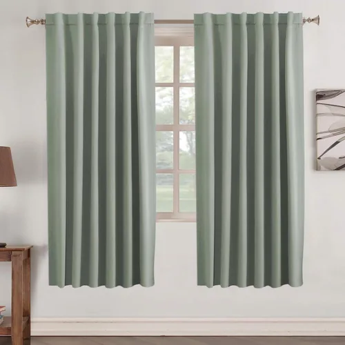 Vista 137 de Turquoize Cortinas Opacas con Aislamiento Térmico Paneles de Tratamiento de Ventanas con Bolsillo para Barra Paneles de Ventana para Ventanas