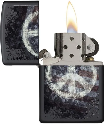 Vista 58 de Zippo encendedores con la bandera de EE. UU.
