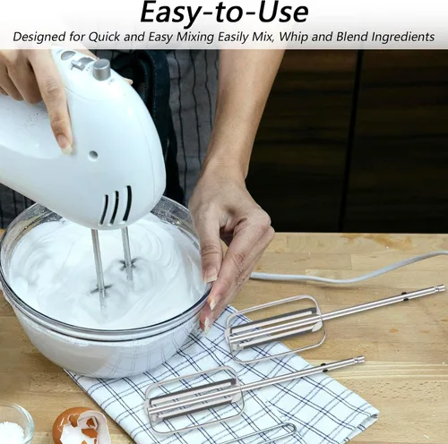 Vista 5 de 2 accesorios para batidora de mano, accesorios para batidora de mano para piezas de acero inoxidable Kitchenaid, compatibles con piezas de mezclador
