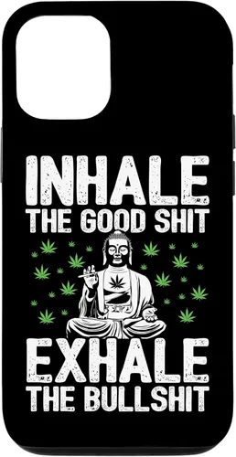 Vista 28 de Inhale Good Shit Exhale Bullshit - Weed Cannabis - 420 Case for iPhone 17