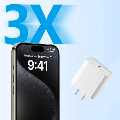 Vista 6 de Bloque de carga USB C para Apple iPhone Air 17 16 15 14 13 12 11 Pro Max, 20 W USBC de carga rápida cubo de ladrillo para Apple Watch iPhone, iPad