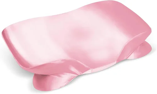 Vista 10 de Funda de almohada de satén para almohada cervical Zelimun - Funda ergonómica, funda de almohada suave y lisa, funda de almohada negra con cremallera