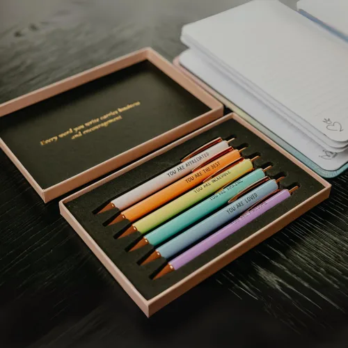 Vista 2 de MESMOS Juego de 6 bolígrafos elegantes de tinta fabricados en Alemania para mujeres, ideas de regalo de agradecimiento para maestras, los mejores
