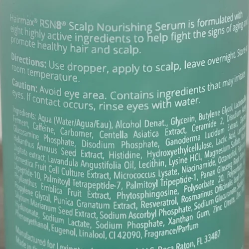 Vista 3 de Hairmax Suero nutritivo para el crecimiento del cabello para mujeres y hombres, promueve un cabello más grueso y fuerte con 47 aceites esenciales