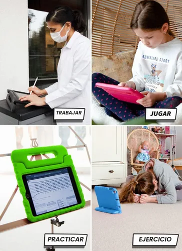 Vista 8 de Cooper Dynamo - Funda protectora resistente para Samsung Tab A 10.1 (2016) T580 T585 solo Funda a prueba de niños con soporte, asa, protector