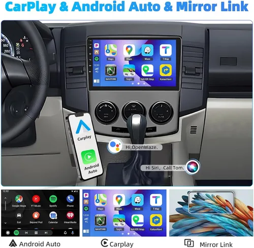 Vista 3 de Radio estéreo Android 15 de 4 núcleos 64G para Mazda 5 2005-2010 con CarPlay Android Auto, pantalla táctil HD de 9 pulgadas, unidad principal