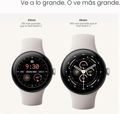 Vista 2 de [Usado] Google Pixel Watch 3 modelo 2024, reloj Android de 1.61 pulgadas (41 mm) con seguimiento de frecuencia cardíaca, Fitbit Advanced Running