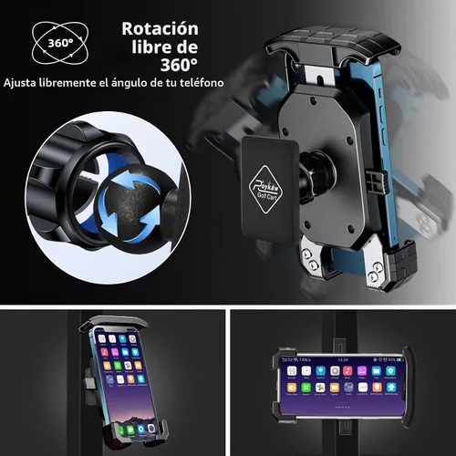 Vista 3 de Roykaw Soporte Magnético para Teléfono de Carrito de Golf Compatible con EZGO/Club Car/Yamaha, Compatible con iPhone/Galaxy/Google Pixel, Imán