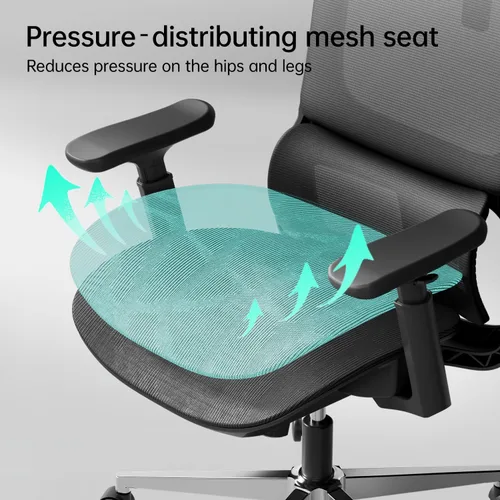 Vista 14 de Hbada P2 Silla de oficina ergonómica con soporte lumbar 3D, sillas de malla con brazos de rotación 3D de 360°, reposacabezas 3D y asiento cómodo