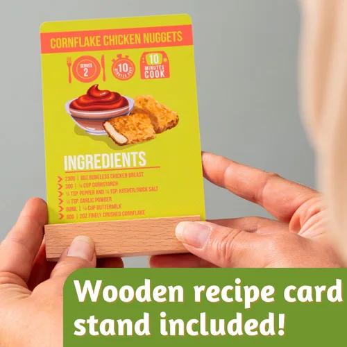 Vista 2 de Boxer Gifts Easy Eats - Tarjetas de recetas de freidora de aire, 52 deliciosas y rápidas recetas de freidora de aire de preparación de 10 minutos