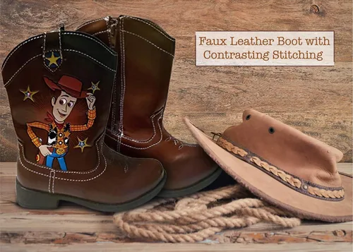Vista 6 de Disney Pixar Toy Story - Botas vaqueras leñosas iluminadas para niños pequeños