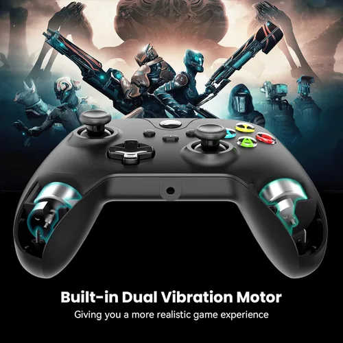 Vista 4 de YCCSKY Controlador con cable para Xbox OneXbox Series XS, controlador de juegos de PC compatible con Windows 111087, Gamepad con conector de audio
