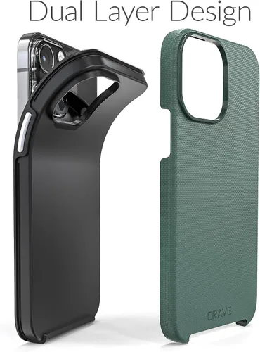 Vista 4 de Crave Dual Guard Para iPhone 13 Pro Max, Funda De Doble Capa De Protección A Prueba De Golpes Para Apple iPhone 13 Pro Max (6.7") - Verde Bosque