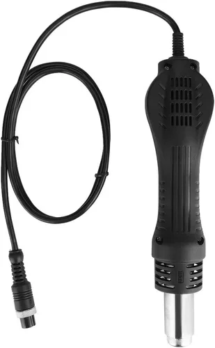 Vista 7 de Mango de pistola de soldadura, negro/plata Conductividad eléctrica Pistola de soldadura de aire caliente Pieza de mano para 858 858D 8858 8586 878
