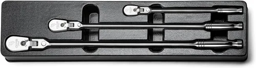 Vista 25 de Capri Tools - Trinquete de perfil bajo de cuadrante de 1/2 pulgada, 72 dientes verdaderos y arco oscilante de 5 grados