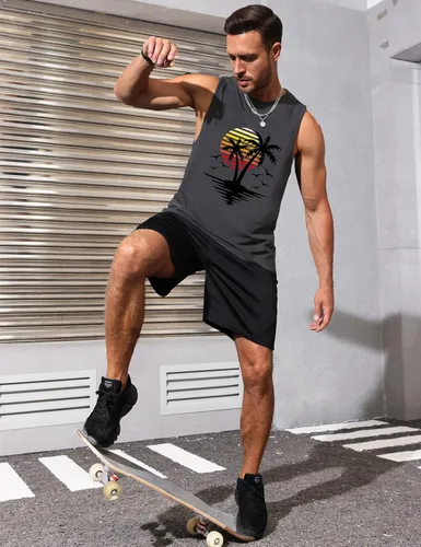 Vista 5 de Camiseta sin mangas con la bandera estadounidense para hombre, camiseta sin mangas para el 4 de julio, camiseta sin mangas con gráfico 1776