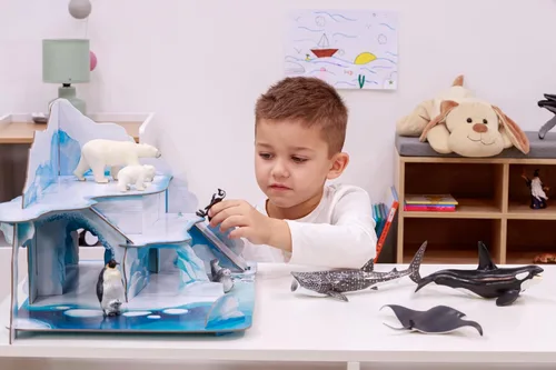 Vista 3 de Papo - Figura realista de ballena azul para niños - A partir de 3 años - Colección de vida marina - Juego educativo de mamíferos marinos - Juguete