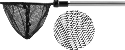 Vista 6 de Lpraer Red de peces de acuario con malla fina extensible de acero inoxidable de mango largo para pecera