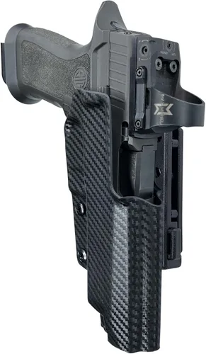 Vista 6 de Funda de competición Pro IDPA compatible con Sig P320 tamaño completo - AXG Pro, M17, Spectre Comp, P320MAX, X5 Legion