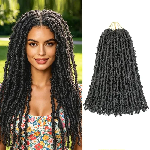 Vista 74 de Superlight Butterfly Locs - Cabello de ganchillo de 12 pulgadas, 6 paquetes