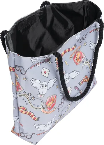 Vista 2 de Harry Potter Bolso de viaje Gryffindor Hedwig con estampado en toda la superficie color gris Gris