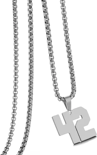 Vista 99 de Collar de Número Dorado para Hombre, Cadena de Acero Inoxidable con Colgante de Número para Atletas, Joyería Deportiva Personalizada para Niños