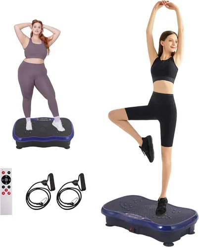 Vista 9 de Whole Body Vibration Plate Exercise Machine – Power Vibrating Plate for Lymphatic Drainage Weight Loss, Shake Plate Exercise Platform with Touch