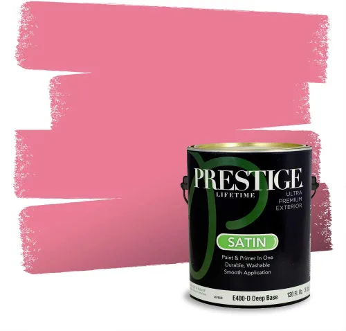 Vista 682 de Prestige Paints Pintura exterior e imprimación en uno, 1 galón, plano, coincidencia comparable de Valspar* Amber Rose*