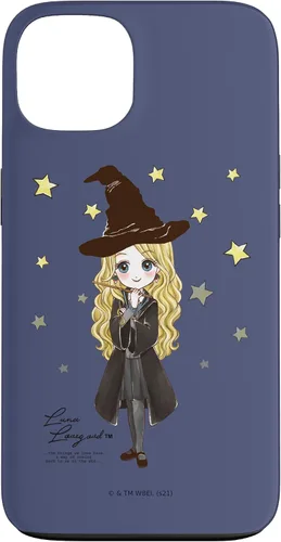 Vista 7 de Funda para iPhone 16 Harry Potter Luna Lovegood con cita y estrellas