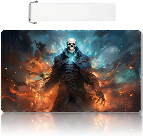 Vista 52 de Tapete de juego MTG cosido de alta calidad con zonas y parte trasera de goma antideslizante, tapete de juego TCG para MTG y otros juegos de cartas