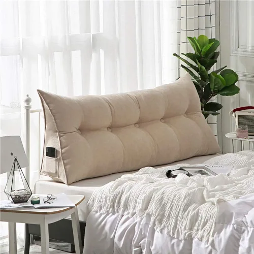 Vista 6 de HHXX Almohada de respaldo de cama, cojín de cuña triangular, respaldo tapizado para cabecero, soporte para sentarse en la cama, soporte de respaldo