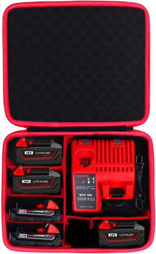 Vista 8 de Funda rígida para batería y cargador Milwaukee M18 de 18 V + herramienta de órbita 2626-20 M18 18V 18,000 OPM
