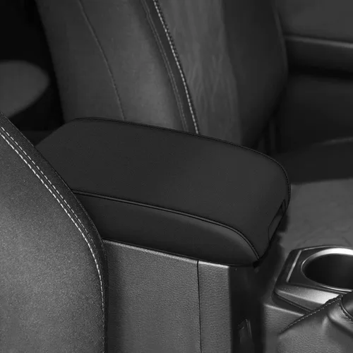 Vista 7 de AOMSAZTO Jumeat - Fundas de consola de asiento para Dodge Ram 1500 2002-2012, fundas para reposabrazos para Dodge Ram 1500, color negro