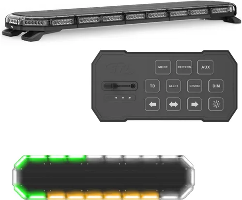 Vista 22 de SpeedTech Lights K-Force Elite 47 Barra de luz LED de tamaño completo – 132 LEDs, 396W Luz de advertencia de emergencia de montaje en techo