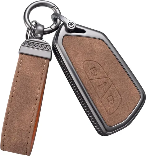 Vista 18 de YO&YOYE Compatible con funda para llavero VW Volkswagen con llavero protector de llave de cuero