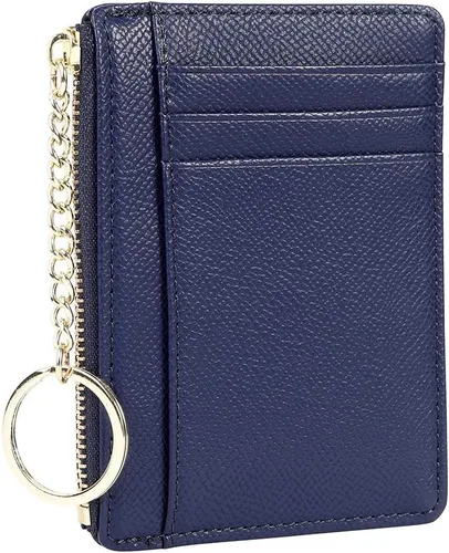 Vista 3 de Cartera minimalista para mujer, 8 tarjetas, monedero, monedero, bolsillo frontal, Casual