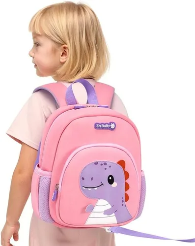 Vista 2 de Padgene Mochilas Anti Pérdida para Niños Pequeños Mochilas de Preescolar Impermeables Mochila Escolar de Animales 3D Dibujos Animados Correa