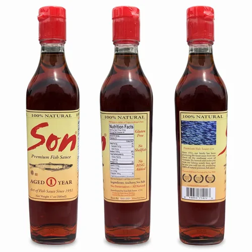 Vista 2 de Salsa de pescado Son │ Salsa de pescado artesanal vietnamita premium desde 1951 Salsa de anchoa de un año de edad │Botella de 17.0 oz │100%