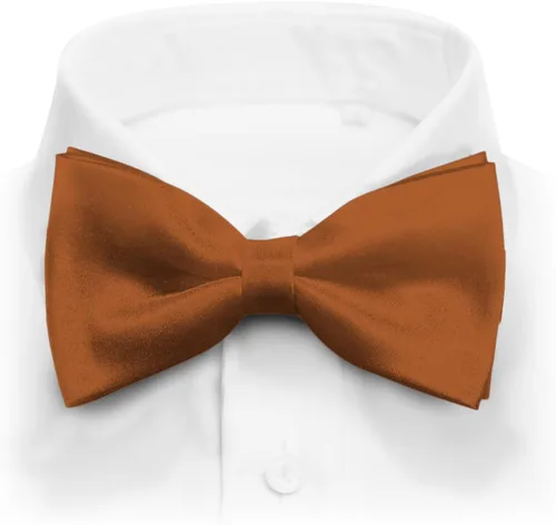 Vista 17 de Pajarita de esmoquin formal de satén preatada clásica para hombre, longitud ajustable, gran variedad de colores disponibles Negro