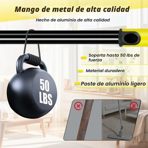 Vista 5 de Escobilla de ventana profesional con poste de extensión de 60